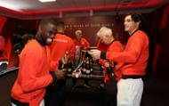 Frances Tiafoe and Taylor Fritz celebrate team World's victory at the United Cup